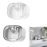 Rasierer Halterung Dusche 2 Stück Rasierhalter Dusche Ohne Bohren Klappdeckel Halterung Rasierer Dusche Staubdichtes Design Rasiererhalter Dusche Wasserdichte Selbstklebende Halter Rasierer Dusche