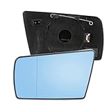 BTSWXH Mirror Replacement Glass Side Wing Mirror Glass Heated with Backing Plate, for Mercedes-Benz C W202 E W210 S W140 1994-2000