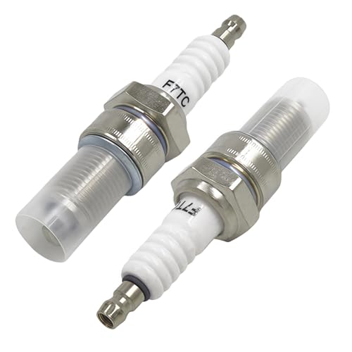 2Pcs F7TC Spark Plugs for GX120 GX160 GX200 GX240 GX270 GX340 GX390 Engines - Compatible with Generator Lawnmower Tractor Go Kart Water Pump & More