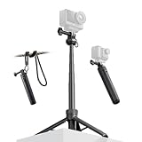 gopro shorty review reddit 【Treppiede + Selfie Stick 2 in 1】Questo treppiede per action cam è dotato di un adattatore GoPro, che ti consente di utilizzarlo con la tua fotocamera e il supporto per telefono, compatibile con GoPro, Insta360x5, Pocket3, ecc. mini tripod è più leggero di altri sul mercato ed è dotato di un anello circolare e di una cinghia. È comodo da appendere al collo o da agganciare a uno zaino durante le attività all'aperto come l'escursionismo, evitando che cada quando lo lasci andare
