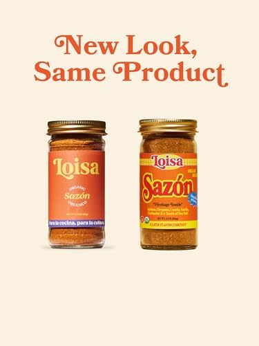 Loisa Sazón Seasoning, USDA Organic, Non-GMO, No-MSG, No Preservatives, No Artificial Coloring, No Artificial Flavors, 2.3oz, Pack of 1 (Sazon)