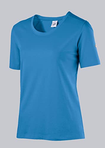 BP 1715-234-0116-M T-Shirt für Frauen, 1/2 Ärmel, Rundhals, Länge 62 cm, 170,00 g/m² Baumwolle mit Stretch, azurblau, M