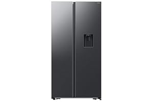 Samsung Series 7 SpaceMax Smart American Fridge Freezer, With an All-Around Cooling System, AI Energy Mode & Smart Conversion, Model: RS57DG410EB4EU 578L, Colour: Black