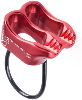 TRIWONDER ATC Belay Device V-grooved Micro Rescue Guide Belay Device for Rock Climbing Gear Rappelling Equipment (Red)