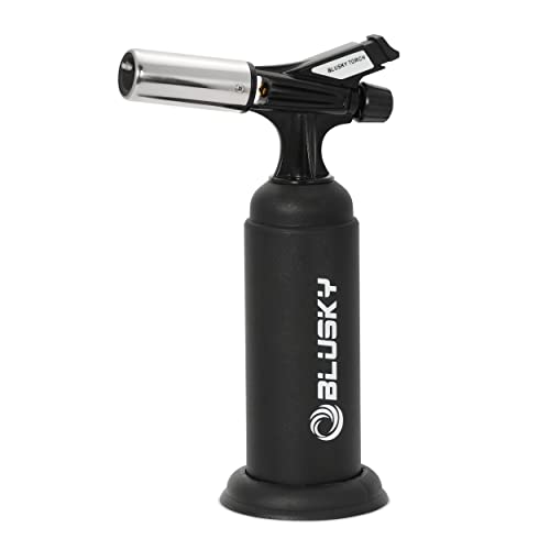 Blusky Big Butane Torch Refillable Industrial Torch Portable Anti-Flare Brass ...