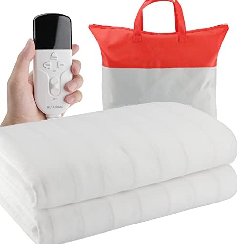 RUIANBAO Electric Blanket Single&Double Thickened Flannel Electric Throw Blanket,Machine Washable Electric Under Blanket with Acaricidal Timing and Temperature Regulation (150x80cm)