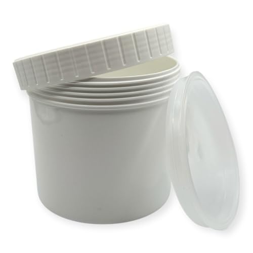 LDPE Lab Sample Bottle, 500ml HDPE Wide-Mouth Container with Screw Cap, Reagent Storage Jar