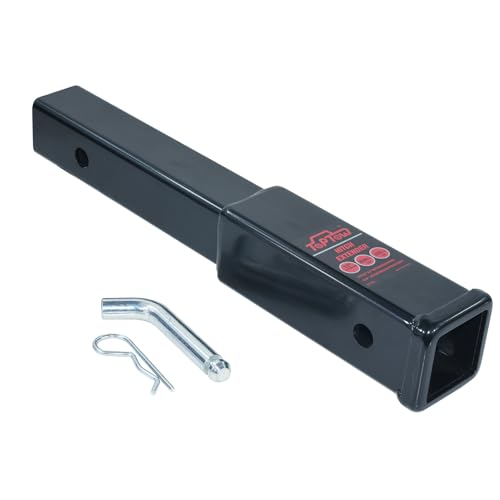 image for TOPTOW Trailer Hitch Extender, 12-inch Extension Length, Fits 2-inch R