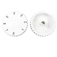 IBXWMNG 2 Stück Universelle Kühlschrank Drehknöpfe mit 6mm Wellendurchmesser & 8mm Wellenlänge, Temperaturregler Einstellknopf ohne Werkzeuginstallation, Thermostat Knopf für Gefriergeräte, weiß