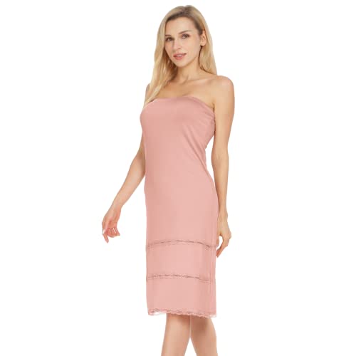 Image of MANCYFIT Strapless Slips for Under Dresses Women Full Slip with Invisible Straps