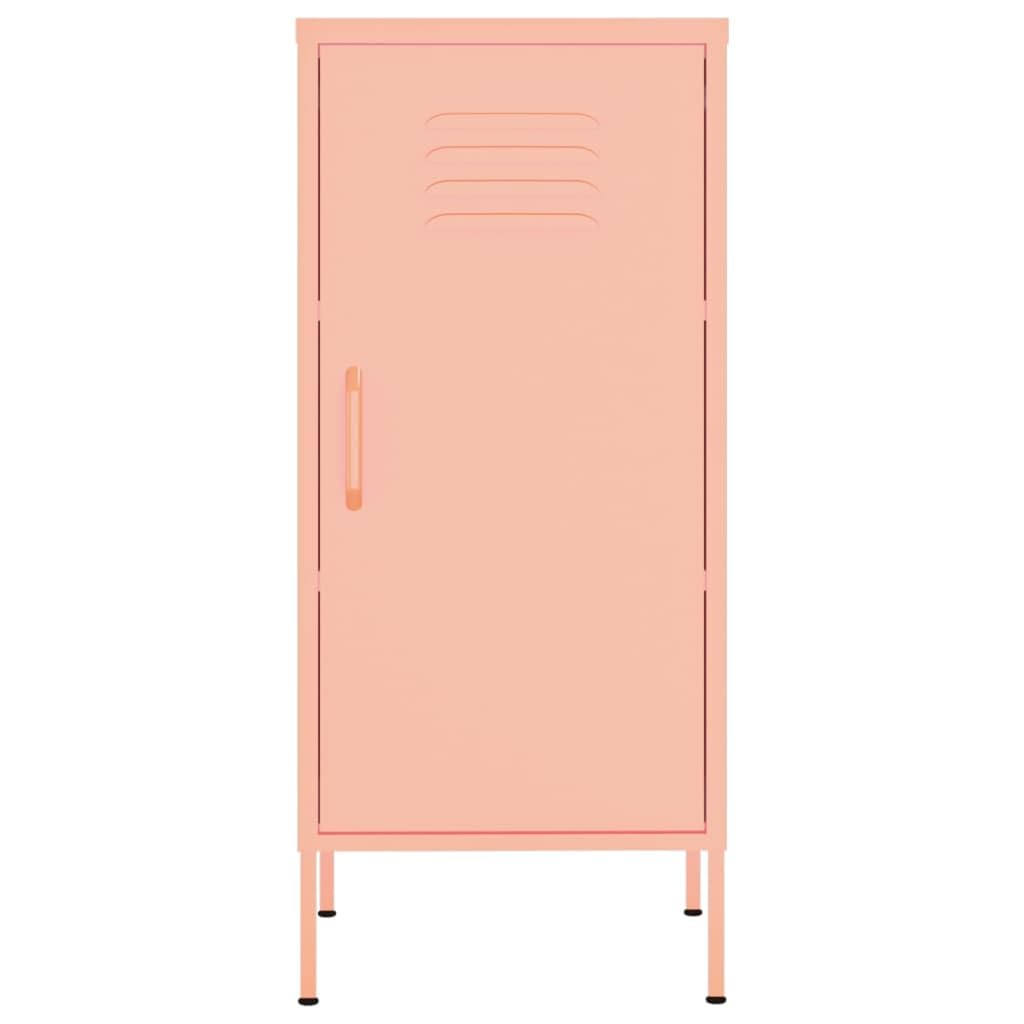 Lagerschrank Rosa 42,5x35x101,5 cm Stahl Büro-Stauschrank Wohnzimmerschrank Möbel für das Wohnzimmer Geeignet für Wohnzimmer, Schlafzimmer, Büro