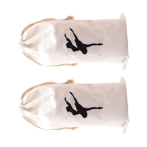 KAJNBN Bolsa para Zapatos de Ballet Cordón, 2 Piezas, Tamaño Adecuado para Zapatillas de Punta, Material sin Pelusa Transpirable para Niñas, Accesorios Prácticos para Clases de Baile