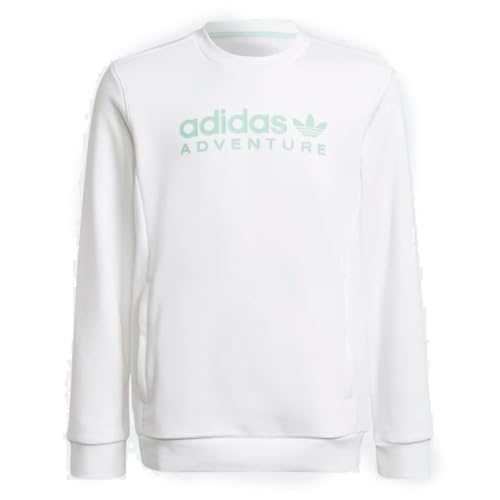 adidas Originals Kids Adventure Crewneck Sweatshirt, White, Small