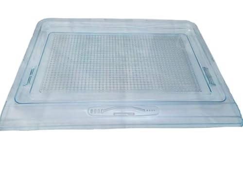 Excel Enterprises Vegetable Box Crisper Cover Compatible for LG Double Door Refrigerator Glass Lid || Match & Buy fridge Basket Cover