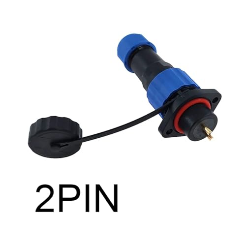 Conector de brida SP16 de 2 pines con enchufe macho de alimentación impermeable 2