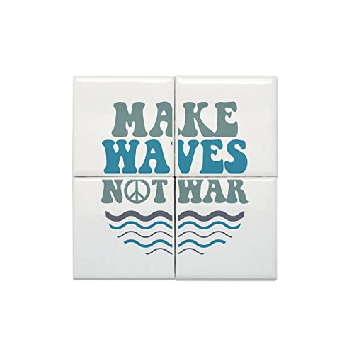 Carreaux céramique décoratifs 15,2x15,2 cm surf hippie peace pour crédence cuisine