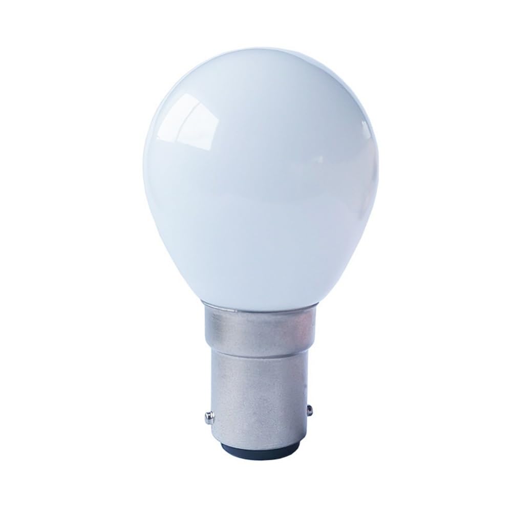 RZL Iluminación, Paquete de 50 Bombillas LED esféricas CA 85-265 V, G35, E12/E14/B15/E17, 2 W, luz navideña con Cubierta lechosa(6500K White,B15)
