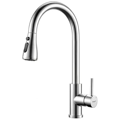Ibergrif M22137 Grifo Cocina Extraíble de Acero Inoxidable Cepillado