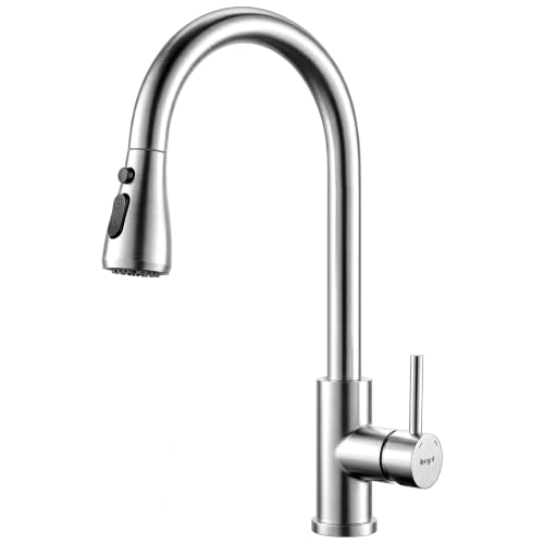 Ibergrif M22137 Grifo Cocina Extraíble de Acero Inoxidable Cepillado