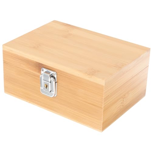 Hemobllo Estuche Humidor Portátil para Cigarros Madera Natural 17.9x8.3x12.7 Cm Caja Reutilizable de Viaje Práctico para Amigos