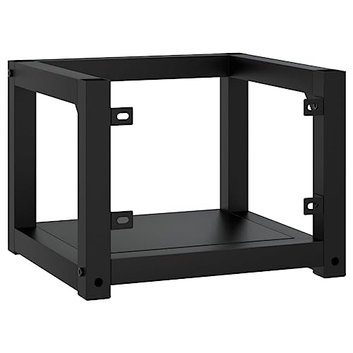 Mueble de baño de pared negro de hierro, armario de 40x38 cm compacto para lavabo 5