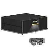 OLEVOLT Housse Protection Salon de Jardin avec Aération 242x182x100cm