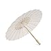 Paraguas Oriental Chino Japonés Decorativo de Papel Blanco - Para Boda, Fiesta, Novia, Fotos y Cosplay (20 cm), M