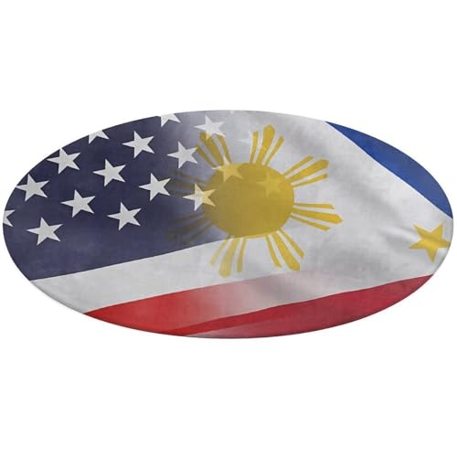 Tapete de terciopelo suave antideslizante lavable bandera Filipinas EE. UU. 2