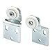 Prime-Line N 7533 Sliding Closet Door Roller Kit, 3/4 in. Wheel Diameter, Convex (Round) Edge Plastic, Stamped Steel Construction, Includes 3/8 in. and 1/2 in. Offset Pairs, Pack of 4