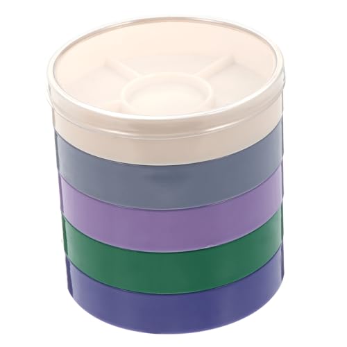 Hemobllo Watch Movement Dust Cover Tray 5 Layer Storage Box for Watches Movement Parts Screw Watchmaker Repair Tool