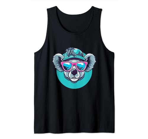 Genial como un koala - Retro Wave Chill Koala Camiseta sin Mangas