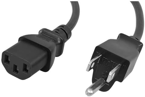 Kado 1.5m 3 Prong AC Power Cord, 5 Feet 125 Volts 10 Amps Power Cable