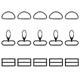 15 PCS Metal Swivel Snaps Hooks with D Rings and Tri-Glides Slide Buckles, Swivel Hook with D Rings Purse Hardware Adjustable Rectangular Buckle for Purses Keychain Lanyard Handbag, 1-1/2 Inch Black