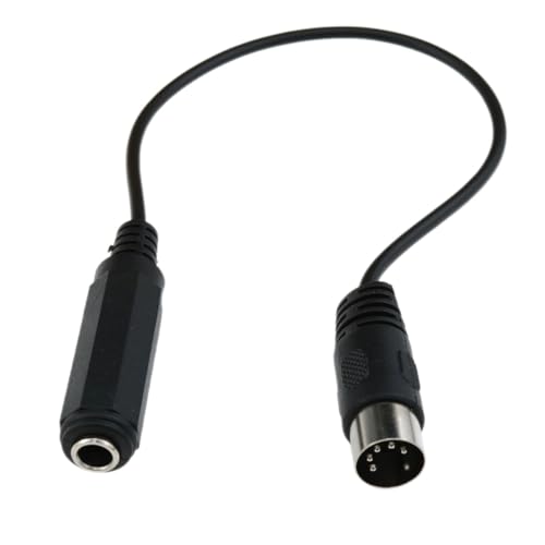 Adaptateur MIDI 5 broches vers femelle 6.35mm TRS AYLIFU de 30cm pour clavier et mixeur