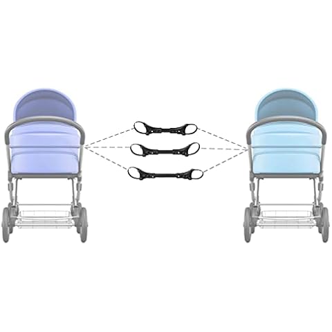 Richolyn 3 Stück Kinderwagen Verbindungsstück Tragbarer Zwillingswagen Verbinder Universelle Twin Stroller Connector Geeignet Für Die Meisten Kinderwagen Cover