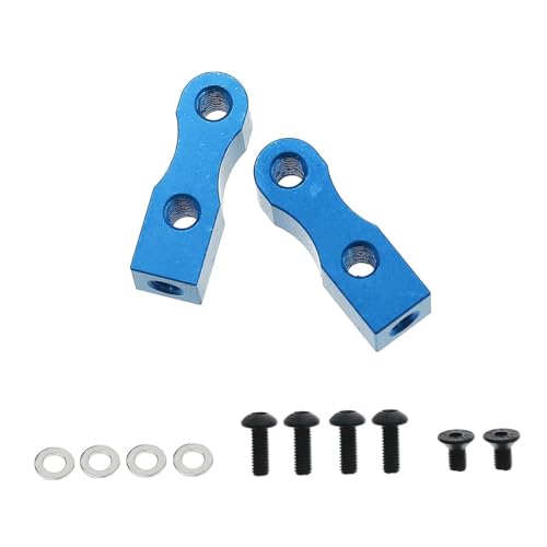 kowaku 2 Pieces Servo Mount Brackets Replacement Accessories Aluminum Spare Parts for TT-01 TT-02 1: 10 RC Car Easily Install Sturdy , Blue