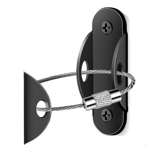 AIDIRui Fijador antivuelco para muebles, zapatero, estantería para libros, fijación antivuelco de seguridad, ajustable, de metal espesado, negro, fácil de usar