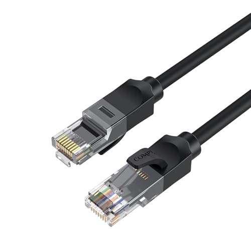 COMPIX Ethernet Cable Cat6 20M High-Speed 1000Mbps 250MHz Double Shielded LAN Cable Silver-Plated & Fluke-Tested Supports PC PS5/PS4 Smart TV Router Modem Switch Laptop Gaming Accessories