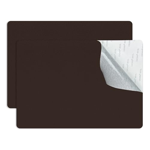 La Mejor Lista de Cuero Cafe disponible en línea. 45 Parche de reparación de piel autoadhesivo, kit de reparación de vinilo de 8 x 12 pulgadas, kit de reparación de piel para muebles, asiento de coche, sofá, silla de oficina, 2...