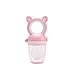 Alimentador de frutas para bebés, Chupetes alimentadores de alimentos para bebés para aliviar la dentición, Mordedor de juguete para la dentición de bebés de 0 a 6 meses (Pink pacifier)