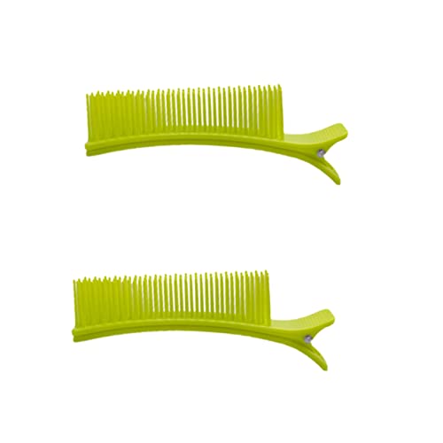 BATHVEVE 2 Piezas Pinza Para El Cabello Clips Cortar Francés Pinzas Para El Cabello Para Mujeres Que Peinan Pinzas Para El Cabello De Las Mujeres Sujetador De Cabello Green