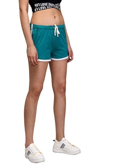 Image of KOTTY Women's Night Shorts (Red&Green, 34)