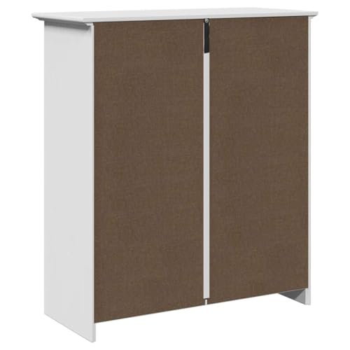 Armario de pasillo BODO blanco de 80x35x90 cm con puertas para almacenaje 7