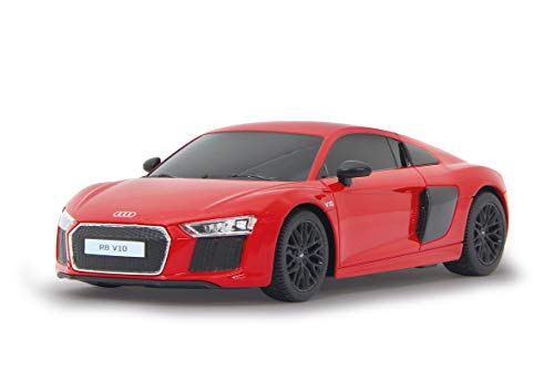 JAMARA 405100 - Audi R8 1:24 2,4GHz - offiziell lizenziert, bis zu 1 Stunde Fahrzeit bei ca. 9 Km/h, perfekt nachgebildete Details, hochwertige Verarbeitung, Rot