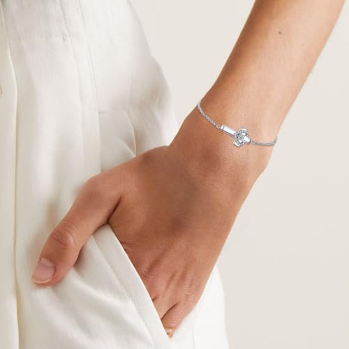 AOBOCO Heart Urn Bracelet for Ashes 925 Sterling Silver Cremation Holds Loved One's Ashes for Women Memorial Keepsake Beangle Embellished with Crystals from Austria (Cross Urn Bracelet)2