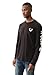 True Religion Men's LS True Flap Tee, Jet Black, XXXL