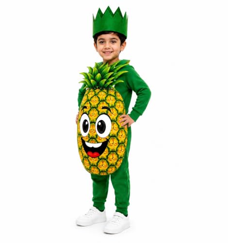 Image of Raj Costume Kids Fruit & Vegetable Fancy Dress Costume | Soft Felt Fruit and Vegetable Cutout Costume for Boys & Girls | School Annual Function