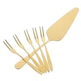 Apparence élégante : la couleur dorée donne un aspect luxueux et moderne, améliorant l'esthétique générale de votre expérience culinaire, fourchette à apéritif, fourchettes en métal