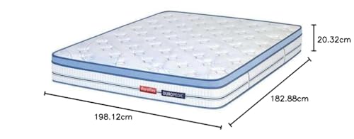 Image of Duroflex Posture Perfect - Orthopaedic Certified 8 Inch King Size Pocket Spring Mattress with Pillow Top