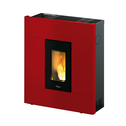 EIDER BIOMASA - POWER 8 - Estufa de Pellets | 8.74 kW Potencia | Rendimiento 90.6% | Hasta 150 m³ | Cap 15 kg | Encendido...